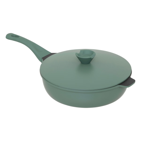 Sauteuse avec panier et ustensile 28 cm fonte d'aluminium Vert Olive