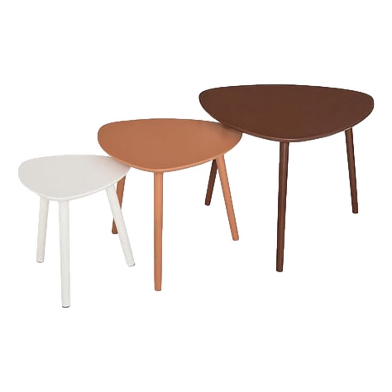 Lot de 3 tables café gigognes Miléo brun Atmosphera