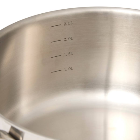 Lot de 2 Faitouts Acier inoxydable "Brillance" cuisson saine 20 cm et 24 cm