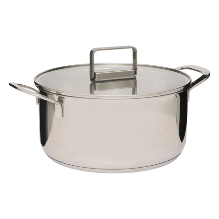 Lot de 2 Faitouts Acier inoxydable "Brillance" cuisson saine 20 cm et 24 cm