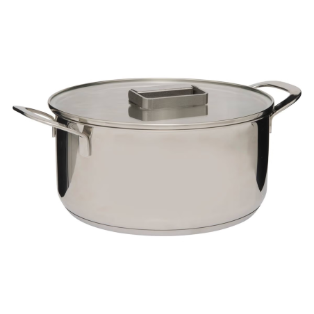 Lot de 2 Faitouts Acier inoxydable "Brillance" cuisson saine 20 cm et 24 cm