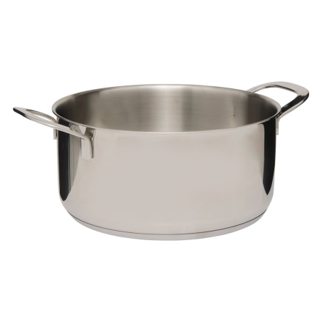Lot de 2 Faitouts Acier inoxydable "Brillance" cuisson saine 20 cm et 24 cm
