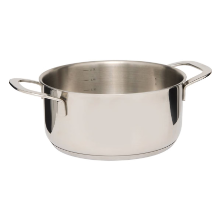 Lot de 2 Faitouts Acier inoxydable "Brillance" cuisson saine 20 cm et 24 cm