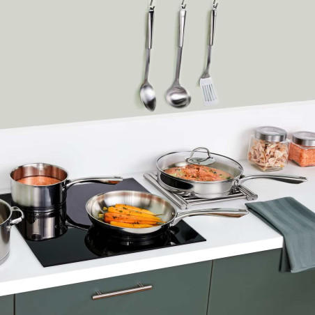 Poêle Acier inoxydable "Résilience" cuisson saine
