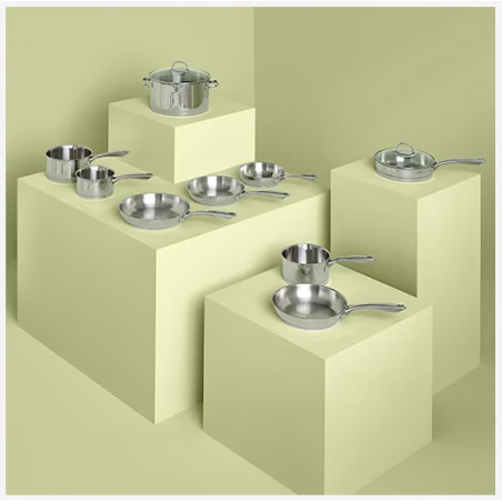 Poêle Acier inoxydable "Résilience" cuisson saine