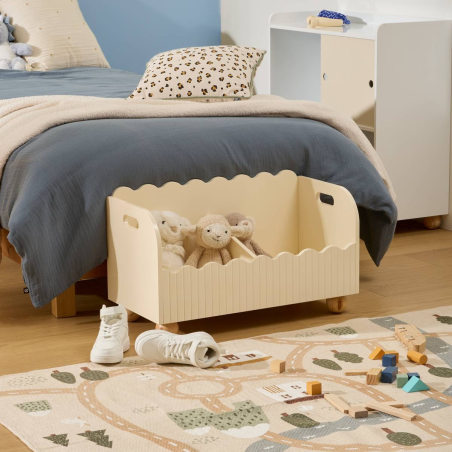 Coffre de rangement 2 compartiments "Bouli" beige Atmosphera for Kids