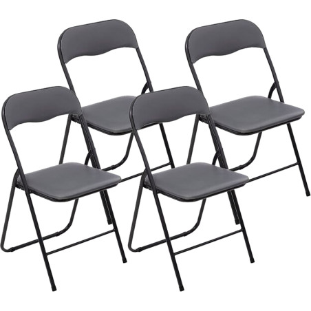Lot de 4 chaises pliante PVC "Funny" Atmosphera