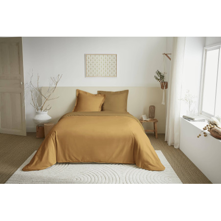 Parure de couette 3 Pièces réversible "Duo Premium" 240 x 220 cm Miel/Caramel