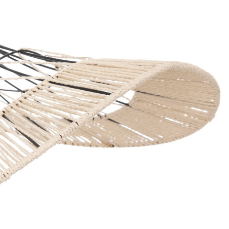 Suspension "Caly" diamètre 75 cm métal filaire noir et naturel Atmosphera