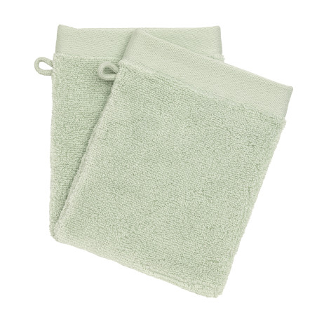 Lot de 2 gants de toilette "Softy" 15 x 21 cm / 100 % coton Zero Twist – 600 g/m²