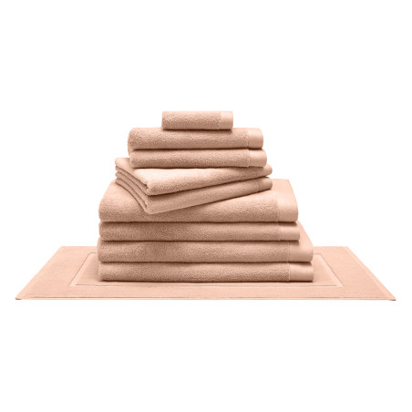 Pack complet 10 pièces "Softy" salle de bain / 100 % coton Zero Twist – 600 g/m²