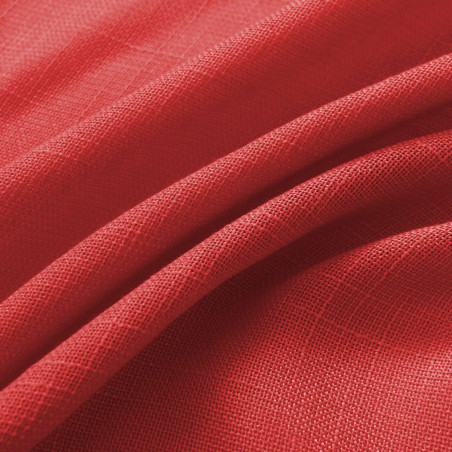 Lot de 2 voilages ajustables + 8 anneaux pince 140 x 270 cm "Evasion" Polyester effet lin