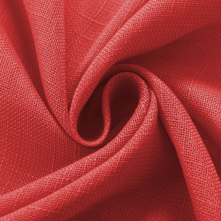 Lot de 2 voilages ajustables + 8 anneaux pince 140 x 270 cm "Evasion" Polyester effet lin
