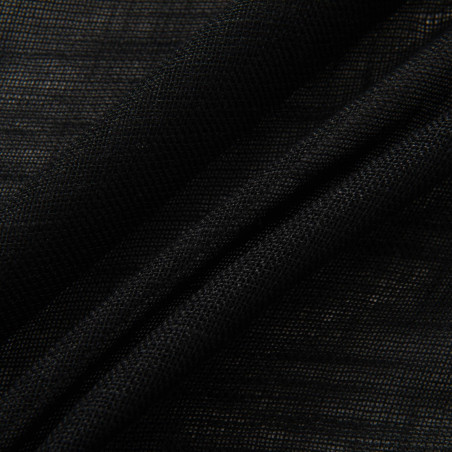 Lot de 2 voilages ajustables + 8 anneaux pince 140 x 270 cm "Evasion" Polyester effet lin