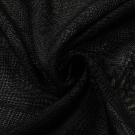 Lot de 2 voilages ajustables + 8 anneaux pince 140 x 270 cm "Evasion" Polyester effet lin