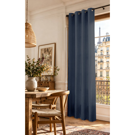 Rideau à œillets 140 x 240 cm "Victoria" fils teints jacquard