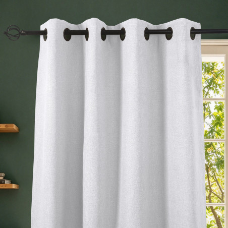 Rideau 100% occultant 140 x 240 cm "Cocooning" Tissé teint Polyester Texturé