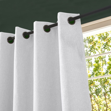 Lot de 2 rideaux 100% occultant 140 x 240 cm "Cocooning" Tissé teint Polyester Texturé
