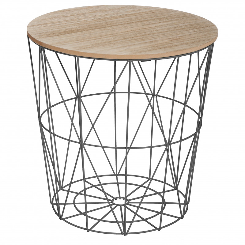 	Table café déco métal Kumi noir Atmosphera
