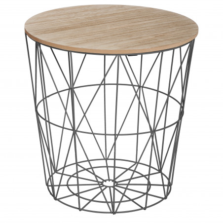 	Table café déco métal Kumi noir Atmosphera